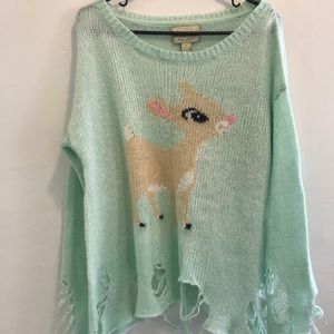 Wildfox white label Deer Bambi sweater